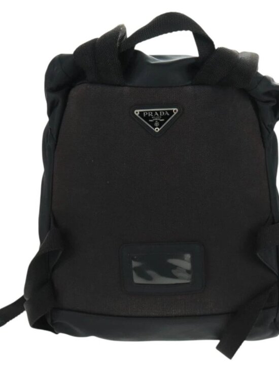 PRADA Backpack Nylon Black Silver Auth bs31838 main image 9